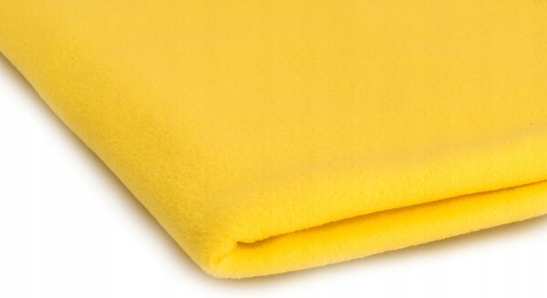 Polar fleece látka 200 g/m², šířka 150 cm, žlutý, metráž
