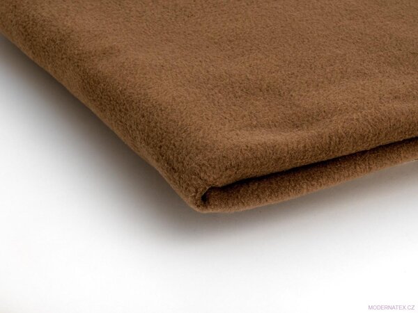 Polar fleece látka 200 g/m², šířka 150 cm, toffi, metráž