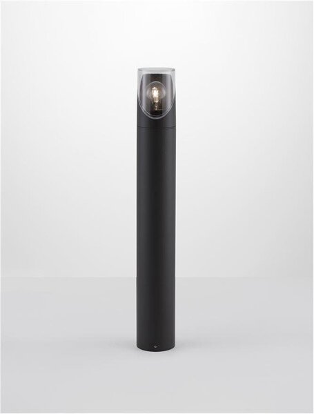 NV 9492730 Venkovní sloupkové svítidlo SELENA antracitový hliník a čirý akryl E27 1x12W 220-240V bez žárovky IP65 - NOVA LUCE