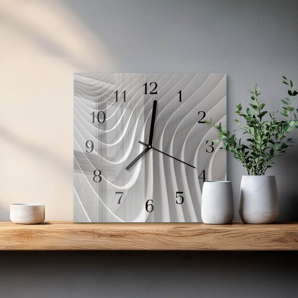 Skleněné hodiny na stěnu Abstrakce zskc-30x30-00058013