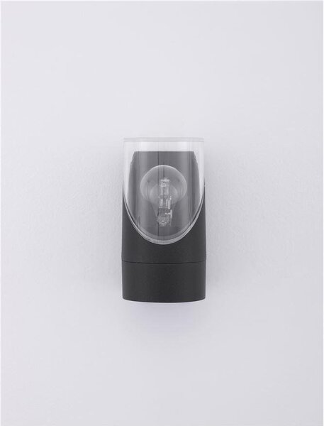 NV 9492720 Venkovní nástěnné svítidlo SELENA antracitový hliník a čirý akryl E27 1x12W 220-240V bez žárovky IP65 - NOVA LUCE