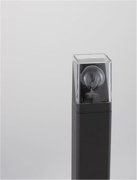 NV 9492750 Venkovní sloupkové svítidlo SELENA antracitový hliník a čirý akryl E27 1x12W 220-240V bez žárovky IP65 - NOVA LUCE