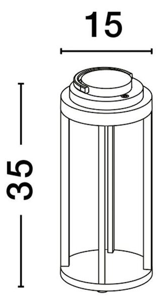 NV 9492700 Venkovní stolní lampa MOCHA antracitový hliník a čiré sklo LED 2W 3000K 5V DC 96st. IP54 - NOVA LUCE