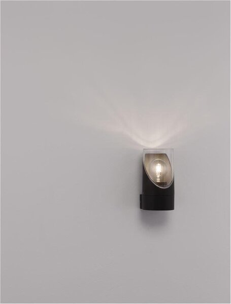 NV 9492720 Venkovní nástěnné svítidlo SELENA antracitový hliník a čirý akryl E27 1x12W 220-240V bez žárovky IP65 - NOVA LUCE