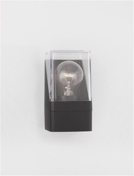 NV 9492740 Venkovní nástěnné svítidlo SELENA antracitový hliník a čirý akryl E27 1x12W 220-240V bez žárovky IP65 - NOVA LUCE
