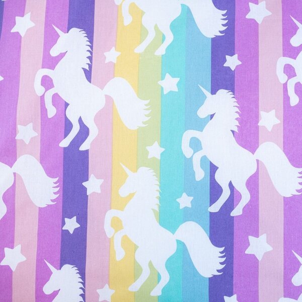 Povlečení fototisk Unicorn Pastel Rainbow 140x200, 70x90 cm