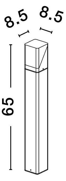 NV 9492750 Venkovní sloupkové svítidlo SELENA antracitový hliník a čirý akryl E27 1x12W 220-240V bez žárovky IP65 - NOVA LUCE