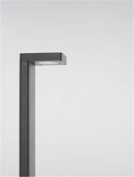 NV 9492770 Venkovní sloupkové svítidlo POET antracitový hliník a čiré sklo LED 8W 3000K 220-240V 94st. IP65 - NOVA LUCE