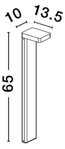 NV 9492770 Venkovní sloupkové svítidlo POET antracitový hliník a čiré sklo LED 8W 3000K 220-240V 94st. IP65 - NOVA LUCE