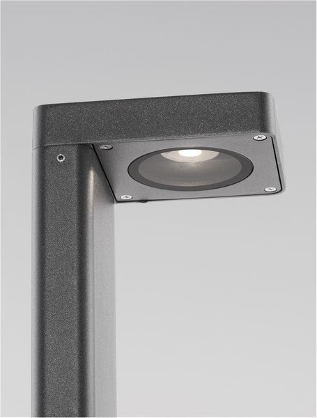 NV 9492770 Venkovní sloupkové svítidlo POET antracitový hliník a čiré sklo LED 8W 3000K 220-240V 94st. IP65 - NOVA LUCE