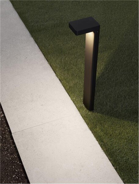 NV 9492770 Venkovní sloupkové svítidlo POET antracitový hliník a čiré sklo LED 8W 3000K 220-240V 94st. IP65 - NOVA LUCE