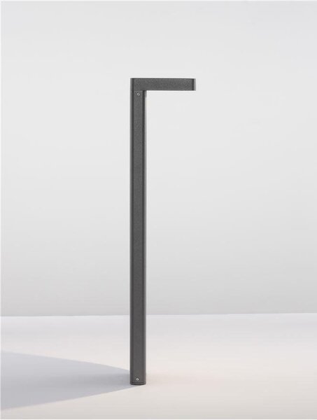NV 9492770 Venkovní sloupkové svítidlo POET antracitový hliník a čiré sklo LED 8W 3000K 220-240V 94st. IP65 - NOVA LUCE