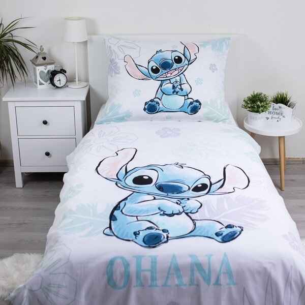 Povlečení Lilo a Stitch Ohana White 140x200, 70x90 cm