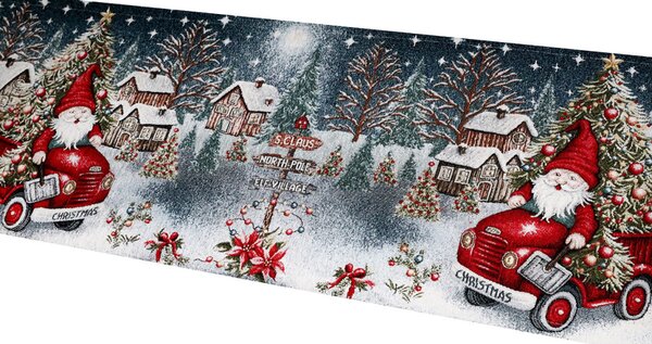 Vánoční gobelínový běhoun na stůl Chenille IT043 Barva Vícebarevná Rozměry 40x180 cm