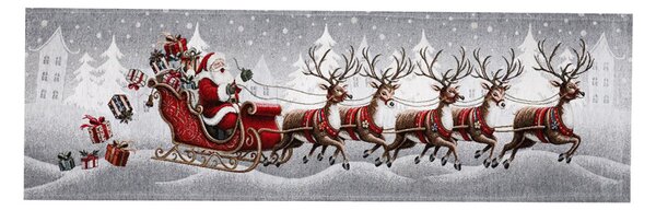 Vánoční gobelínový běhoun na stůl Chenille IT042 Barva Vícebarevná Rozměry 40x180 cm