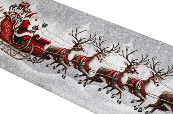 Vánoční gobelínový běhoun na stůl Chenille IT042 Barva Vícebarevná Rozměry 40x180 cm