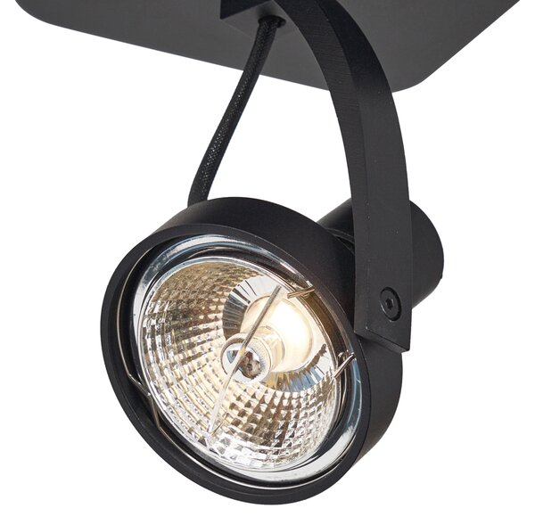 Designový stropní reflektor černý GU10 70mm otočný a naklápěcí - Vo