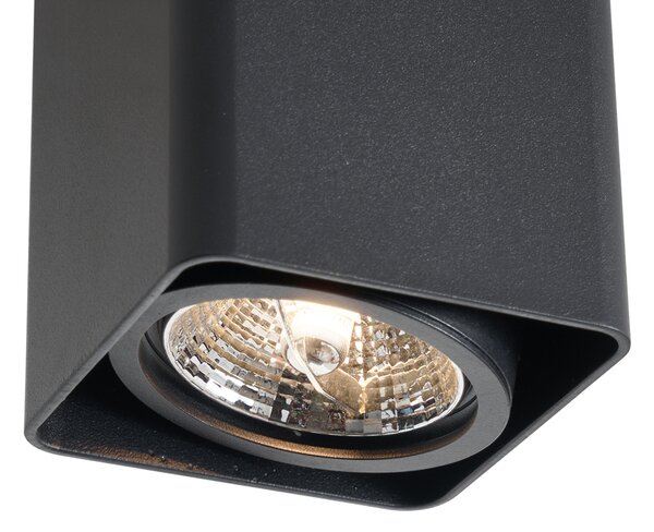 Designové přisazené bodové svítidlo černé GU10 70mm otočné a naklápěcí - Vox
