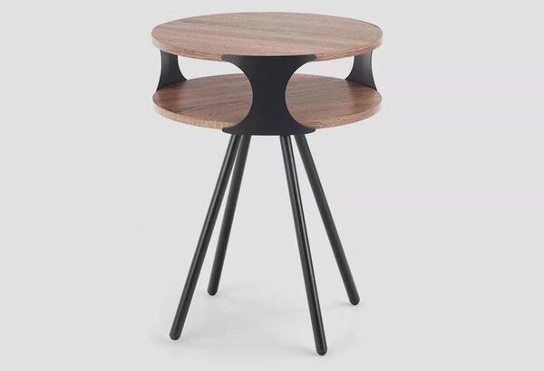 Drevona Konferenční stolek Kirby 45x45 tmavý dub sonoma