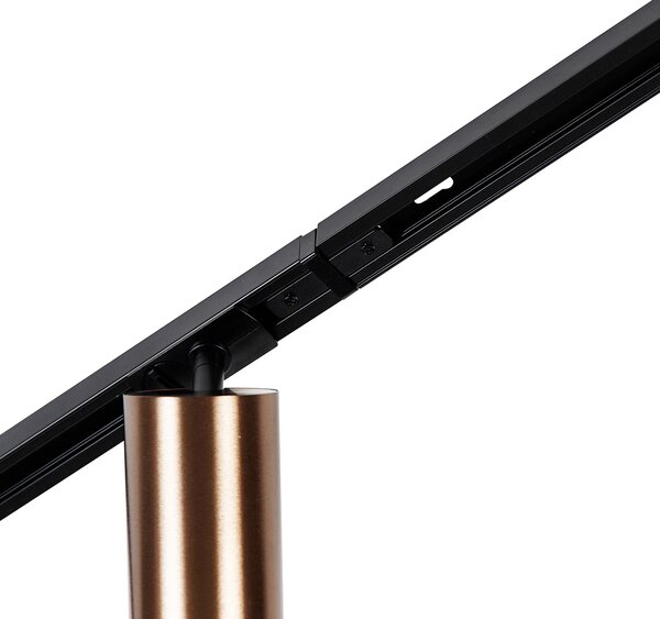 Moderní kolejnicový systém s 5 bodovými světly tmavě bronzový 1-fázový GU10 70mm - Iconic Jeana Luxe