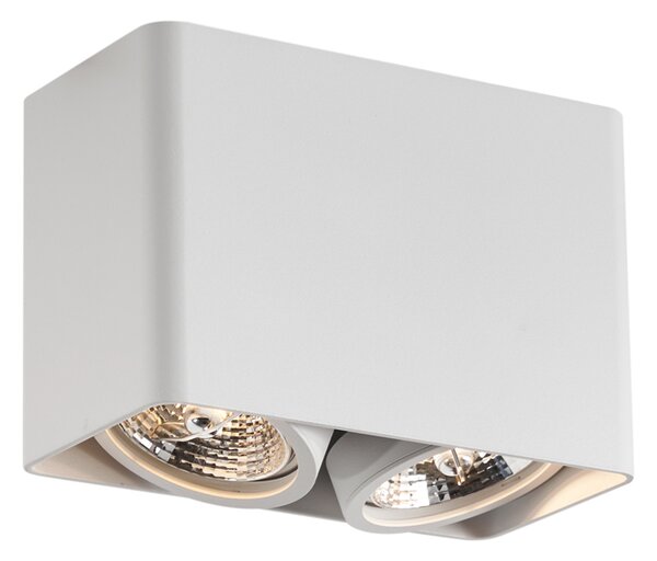 Designové přisazené bodové svítidlo bílé GU10 70mm 2-světelné otočné a sklopné - Vox