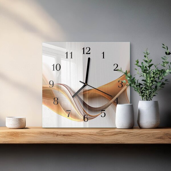 Skleněné hodiny na stěnu Abstrakce zskc-30x30-00058031