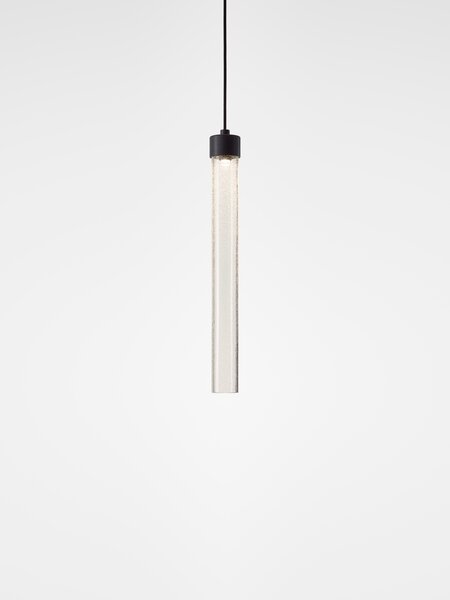 Brokis Designové LED závěsné svítidlo Comet Round 550, PC1375 Povrch Montury: Broušená bronz lak, Barva skla: Šedá kouřová - transparentní sklo, Baldachýn: Broušená champagne lak