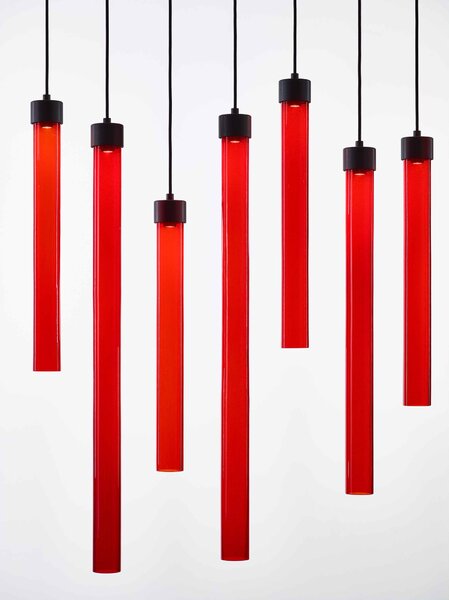 Brokis Designové LED závěsné svítidlo Comet Round 550, PC1375 Povrch Montury: Broušená bronz lak, Barva skla: Šedá kouřová - transparentní sklo, Baldachýn: Broušená champagne lak