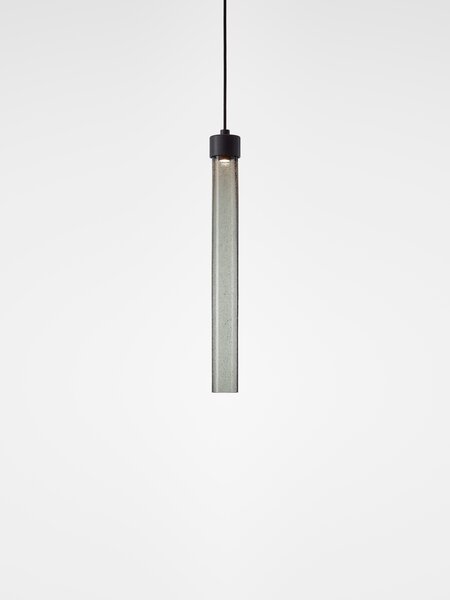 Brokis Designové LED závěsné svítidlo Comet Round 550, PC1375 Povrch Montury: Broušená bronz lak, Barva skla: Šedá kouřová - transparentní sklo, Baldachýn: Broušená champagne lak