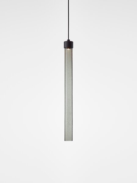 Brokis Designové LED závěsné svítidlo Comet Round 700, PC1376 Povrch Montury: Broušená bronz lak, Barva skla: Šedá kouřová - transparentní sklo, Baldachýn: Broušená champagne lak