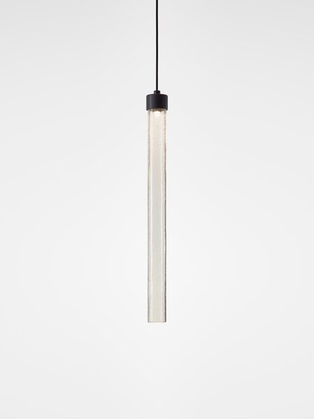 Brokis Designové LED závěsné svítidlo Comet Round 700, PC1376 Povrch Montury: Broušená bronz lak, Barva skla: Šedá kouřová - transparentní sklo, Baldachýn: Broušená champagne lak