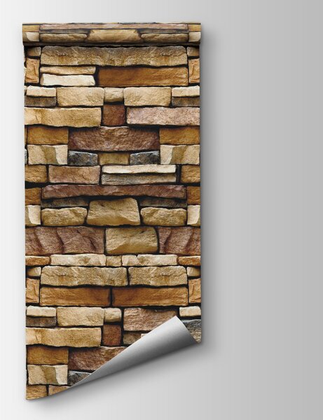 Fototapeta Texturovaný design kamenné stěny ve vrstvách, 3D fototapety, Populární fototapety, u52545 - Tapeko.co.cz
