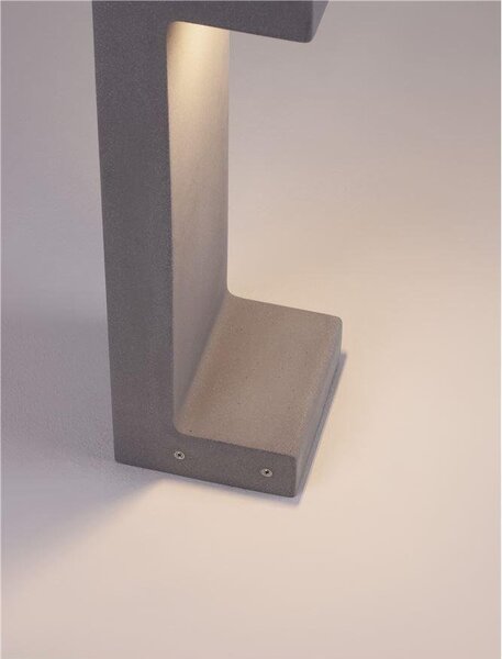 NV 9540213 Venkovní sloupkové svítidlo ARAN šedý beton skleněný difuzor LED 8W 3000K 120-230V IP65 - NOVA LUCE