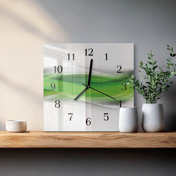 Skleněné hodiny na stěnu Abstrakce zskc-30x30-00058037
