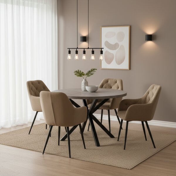 Designové křeslo, béžová Velvet látka, VERIO NEW