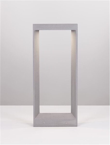 NV 9540218 Venkovní sloupkové svítidlo CAIRO šedý beton skleněný difuzor LED 8W 3000K 120-230V IP65 - NOVA LUCE