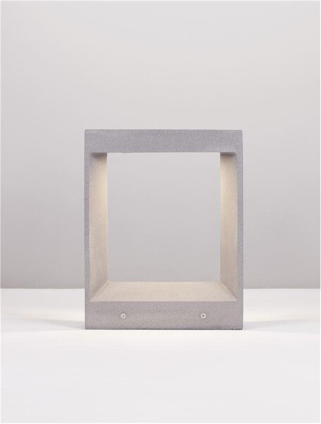 NV 9540217 Venkovní sloupkové svítidlo CAIRO šedý beton skleněný difuzor LED 8W 3000K 120-230V IP65 - NOVA LUCE