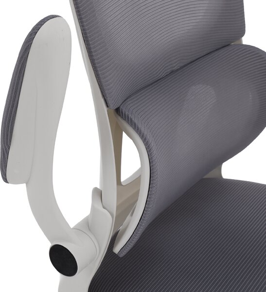 Ergonomická kancelářská židle IMPERIAL - šedá síťovina