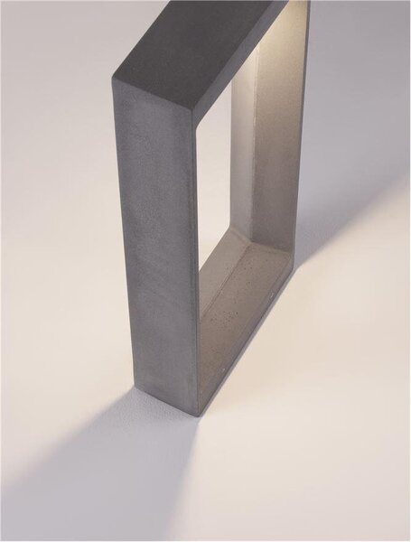 NV 9540218 Venkovní sloupkové svítidlo CAIRO šedý beton skleněný difuzor LED 8W 3000K 120-230V IP65 - NOVA LUCE