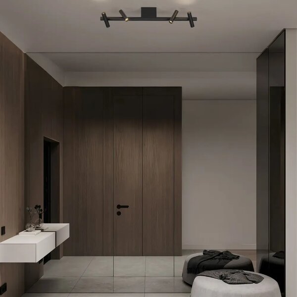 -25 % Dny Marianne - Nova Luce Černé kovové stropní LED světlo Avelo 75 cm