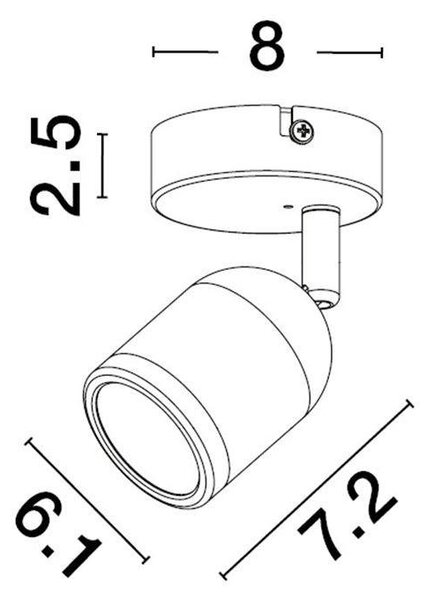 NV 9555813 Bodové svítidlo ORSON černý kov GU10 1x10W 230V IP44 bez žárovky - NOVA LUCE