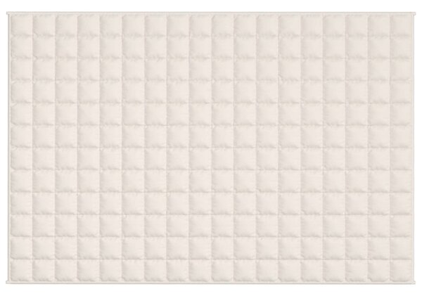 Zátěžová deka světle krémová 122 x 183 cm 5 kg textil