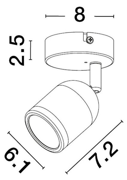 NV 9555814 Bodové svítidlo ORSON bílý kov GU10 1x10W 230V IP44 bez žárovky - NOVA LUCE