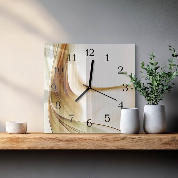 Skleněné hodiny na stěnu Abstrakce zskc-30x30-00058067