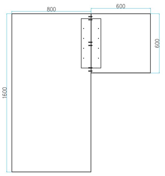 Rohový kancelářský stůl PRIMO FLEXIBLE, 160x140 cm, buk