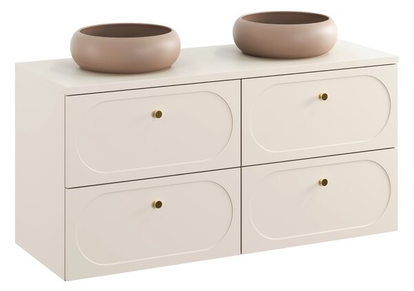 Comad Koupelnová skříňka s deskovým umyvadlem Donna Sand 120 písková béžová
