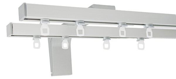 Kovovégarnýže.cz Garnýže Lugato anodizovaná nerez (ELOX) Varianta jednořadá nebo dvouřadá: Jednořadá, Délka: 0-100cm, Uchycení látky: jezdec+šnekový háček