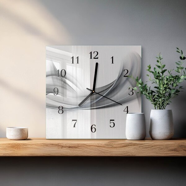 Skleněné hodiny na stěnu Abstrakce zskc-30x30-00058079