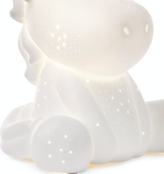 ONLI - Stolní lampa PORCELLANA 1xE14/6W/230V 23,5 cm jednorožec