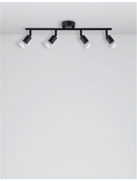 NV 960008 Bodové svítidlo LUP saténový černý kov GU10 4x5W 230V IP20 bez žárovky - NOVA LUCE